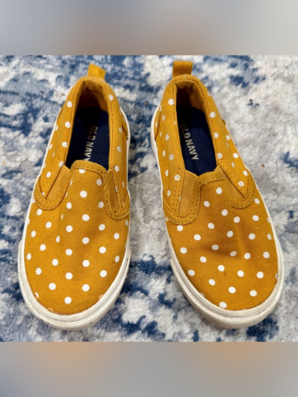 Old Navy Yellow Polka Dot Slip-On Sneakers for Kids